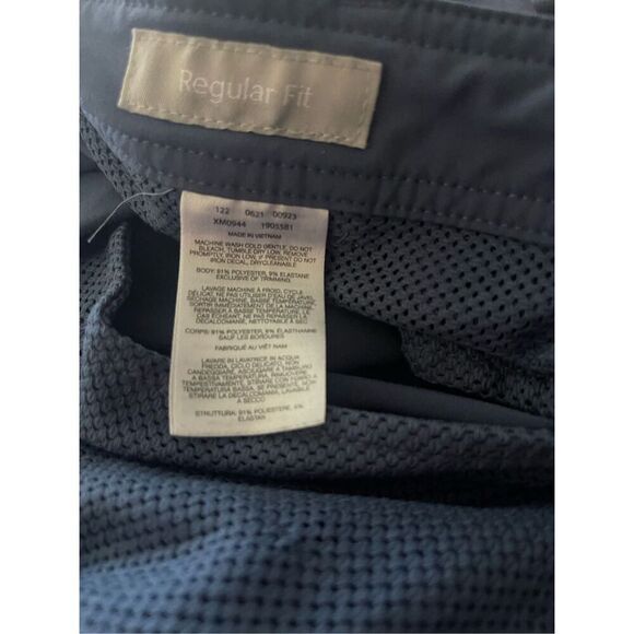 Columbia Mens Blue Zip Fly Flat Front Regular Fit Chino Short Size 38/10 - Picture 8 of 9